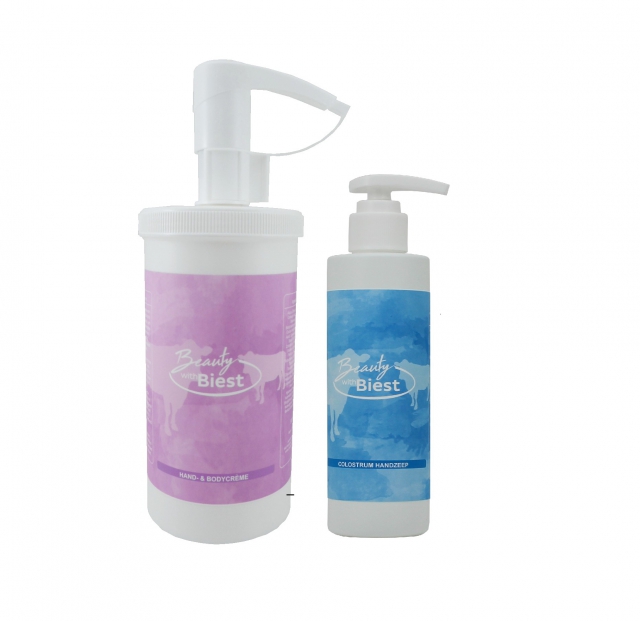 Hand- + bodycreme  gratis handzeep 